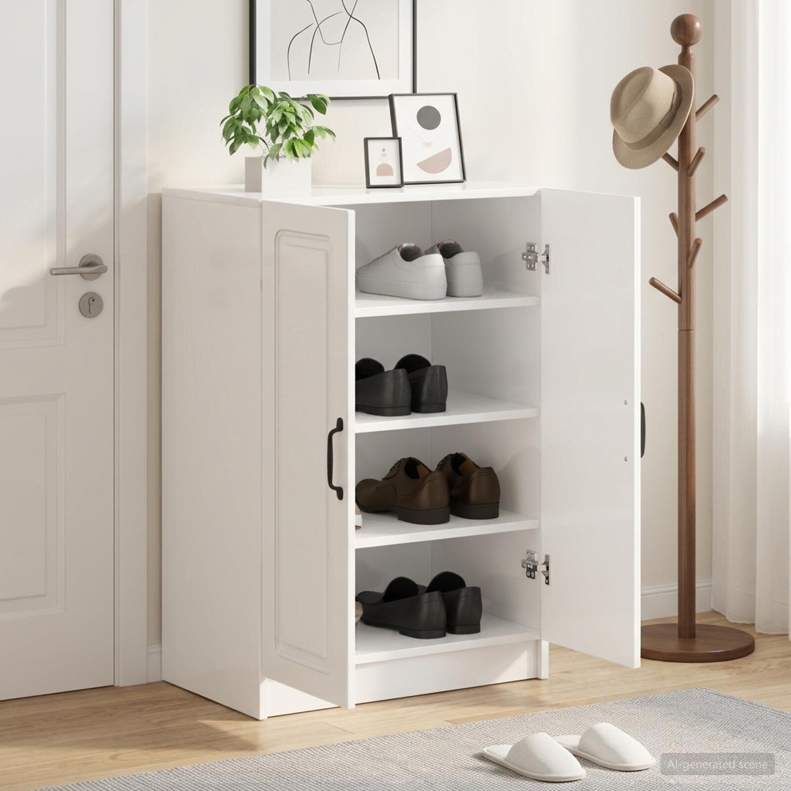 vidaXL Шкаф за обувки UTRECHT 595 x 395 x 87 см Инженерна дървесина