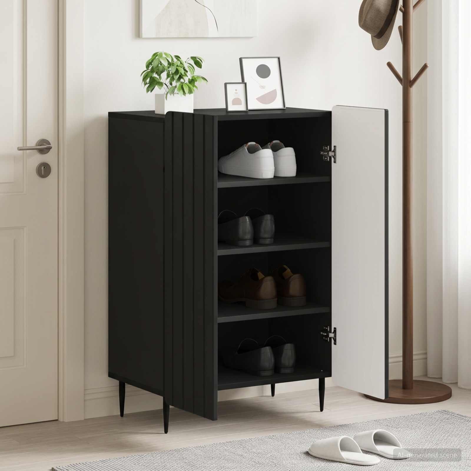 vidaXL Шкаф за обувки ZWOLLE 595 x 395 x 915 см Инженерна дървесина