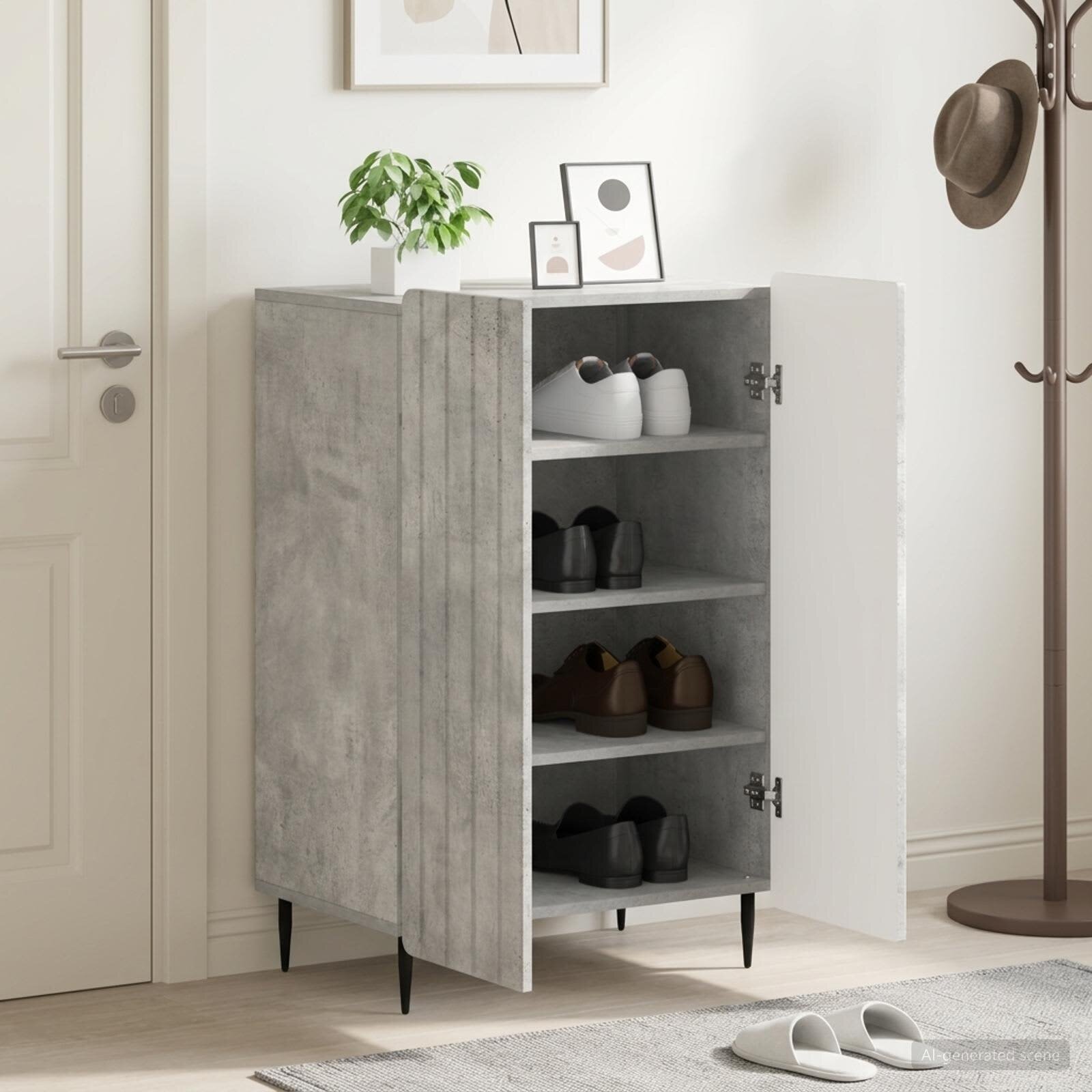 vidaXL Шкаф за обувки ZWOLLE 595 x 395 x 915 см Инженерна дървесина