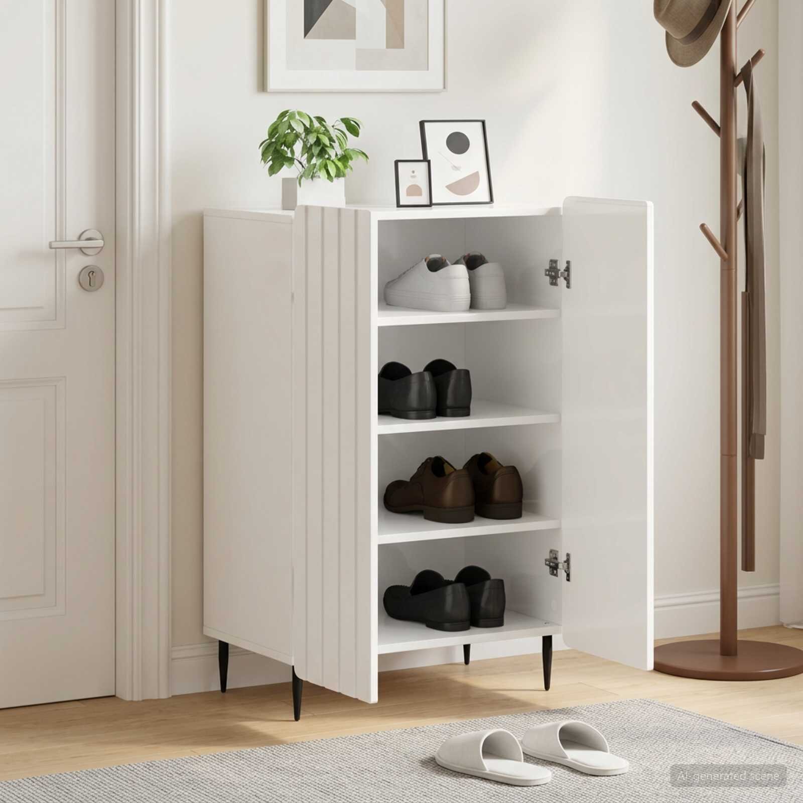 vidaXL Шкаф за обувки ZWOLLE 595 x 395 x 915 см Инженерна дървесина