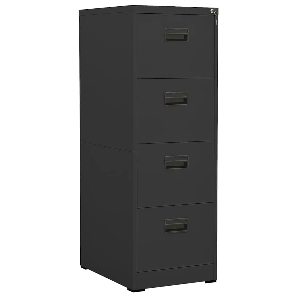 vidaXL Шкаф за папки антрацит 46x62x133 cм стомана