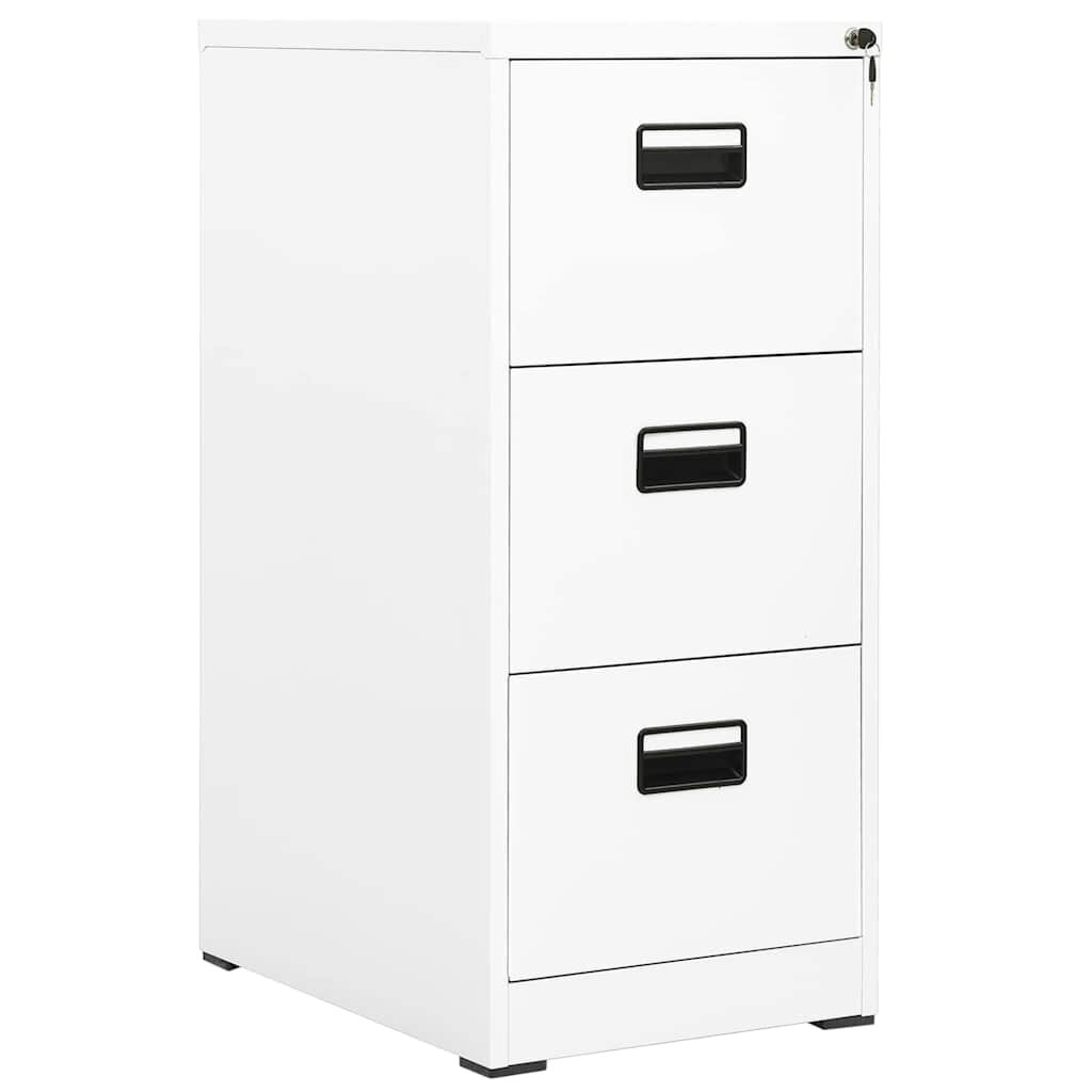 vidaXL Шкаф за папки бял 46x62x1025 cм стомана