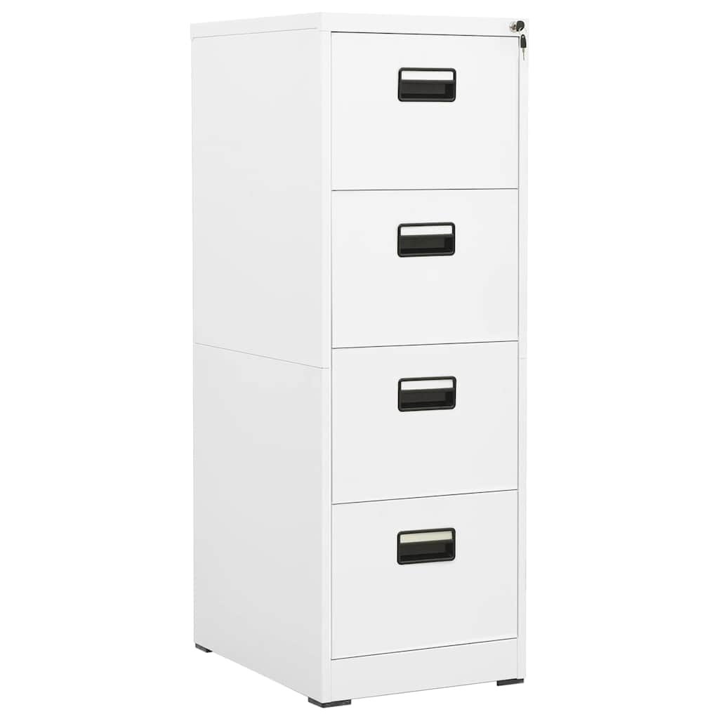 vidaXL Шкаф за папки бял 46x62x133 cм стомана