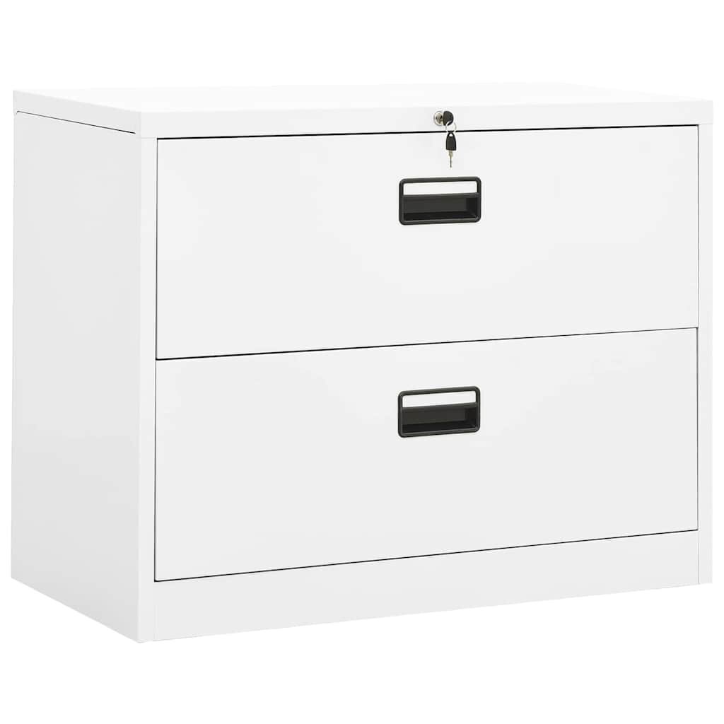 vidaXL Шкаф за папки бял 90x46x725 cм стомана