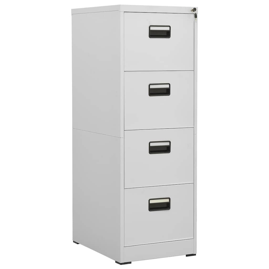 vidaXL Шкаф за папки светлосив 46x62x133 cм стомана