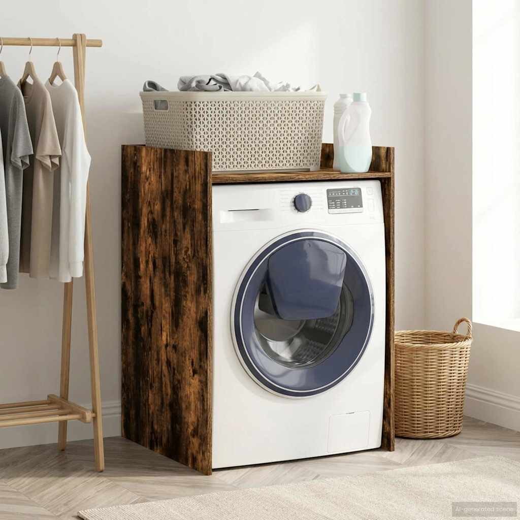 vidaXL Шкаф за пералня Димян дъб 675 x 62 x 97 см Инженерна дървесина
