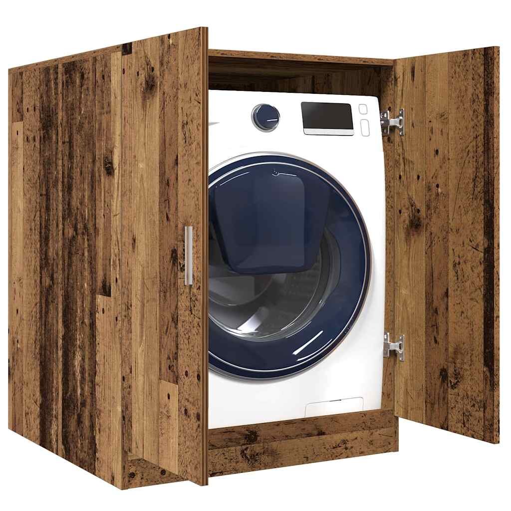 vidaXL Шкаф за пералня старо дърво 705x715x915 см
