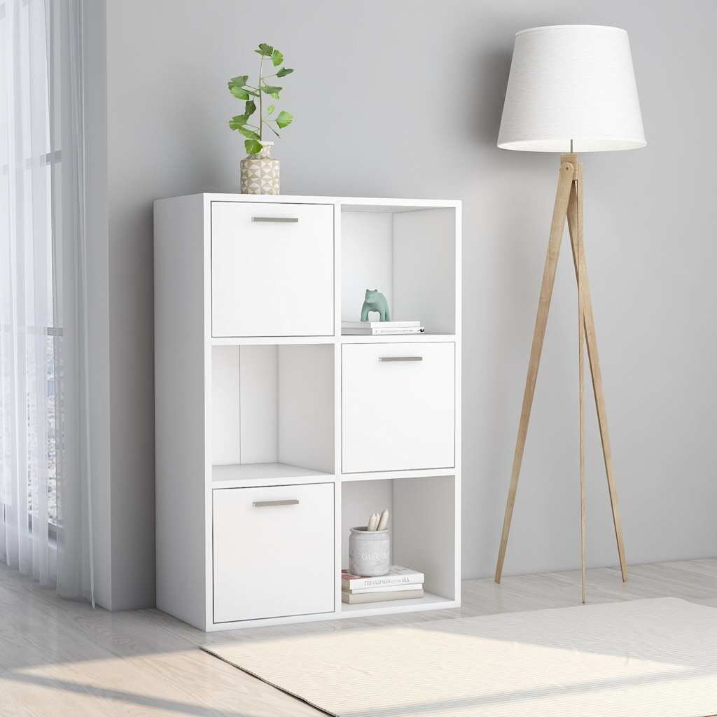 vidaXL Шкаф за съхранение бял 60x295x90 см инженерно дърво