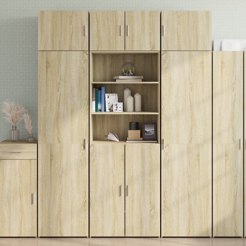 vidaXL Шкаф за съхранение дъб сонома 70x425x225 см инженерно дърво