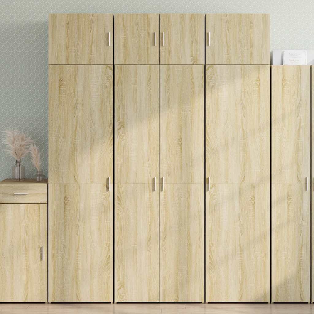 vidaXL Шкаф за съхранение дъб сонома 70x425x225 см инженерно дърво
