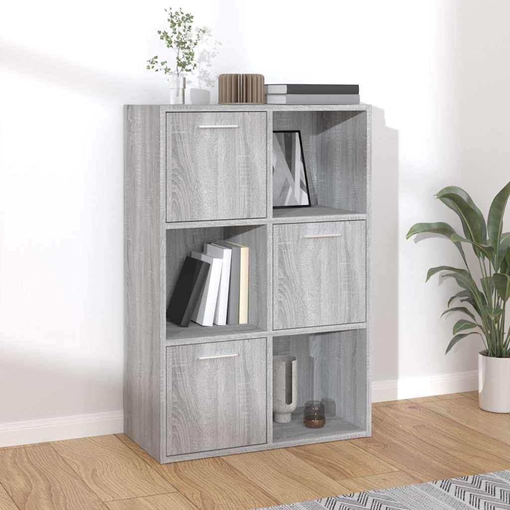 vidaXL Шкаф за съхранение сив сонома 60x295x90 см