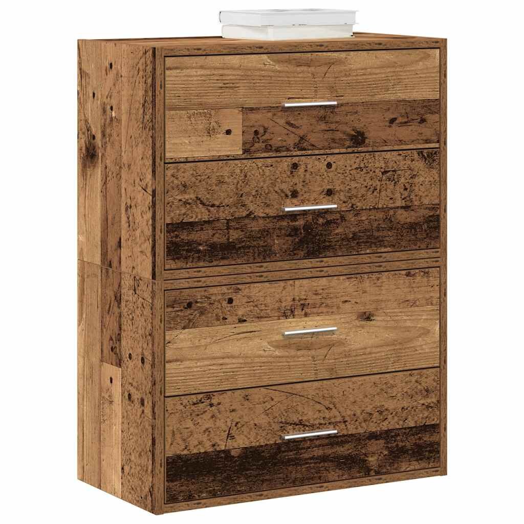 vidaXL Шкафове с 4 чекмеджета 2 бр 60x31x40 см инженерно дърво