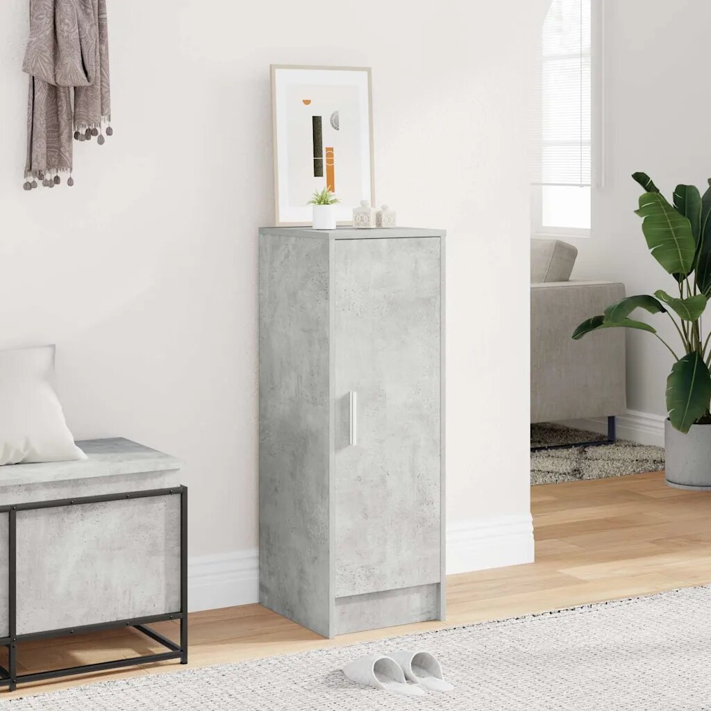 vidaXL Шкафове за обувки 32 x 35 x 92 см Бетонно сиво