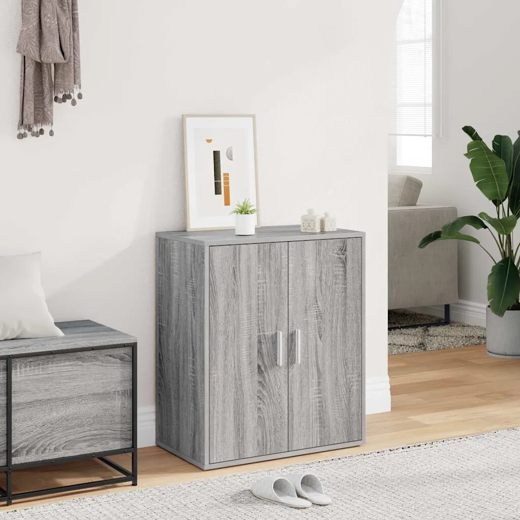 vidaXL Шкафове за обувки 60 x 35 x 70 cm Сив Сонома