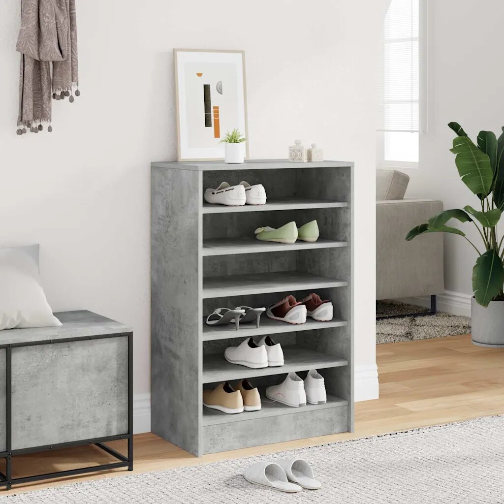 vidaXL Шкафове за обувки 60 x 35 x 92 cm Бетонно сиво
