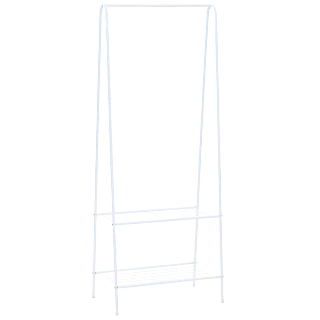 vidaXL Щендер за дрехи 59x35x150 см бял