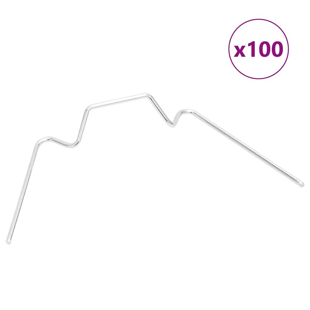 vidaXL Щипки за оранжерии 100 бр W тип поцинкована стомана