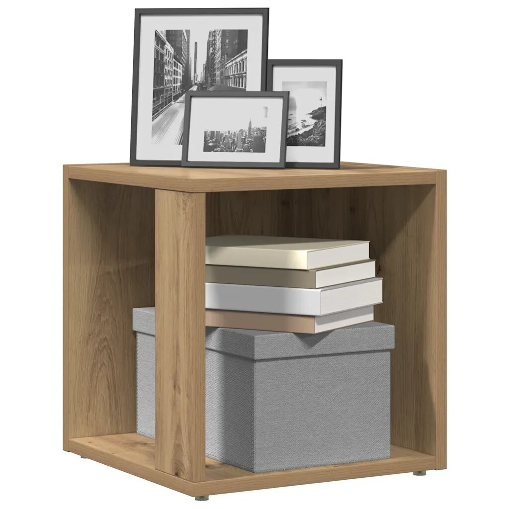 vidaXL Side Table 33 x 33 x 34 cm Engineered wood Дъб артизан
