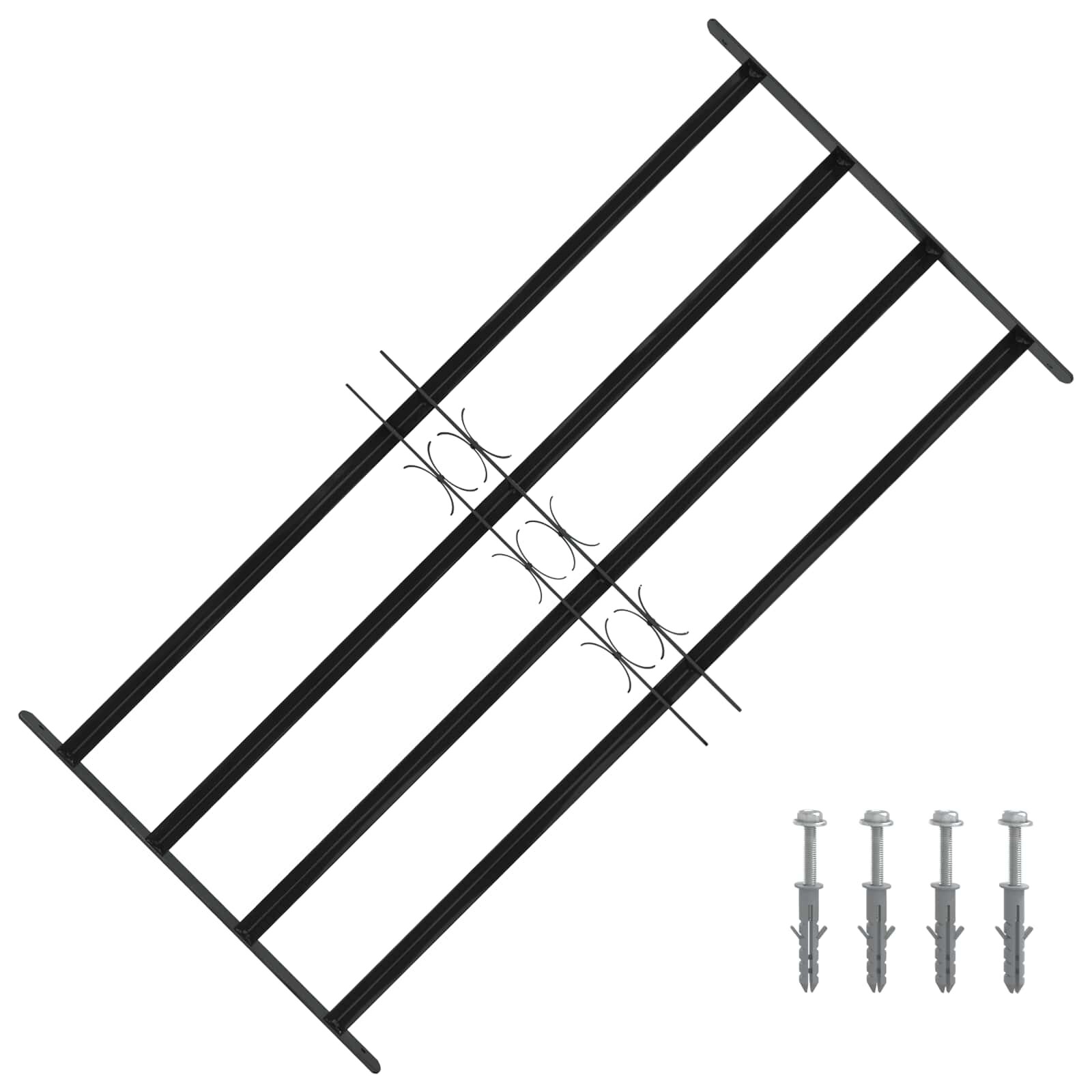 vidaXL Сигурност за прозорец 115 x 60 см Поцинкована стомана