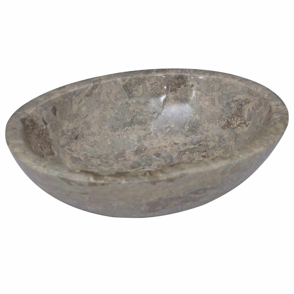 vidaXL Сива мивка 53x40x15 см мрамор