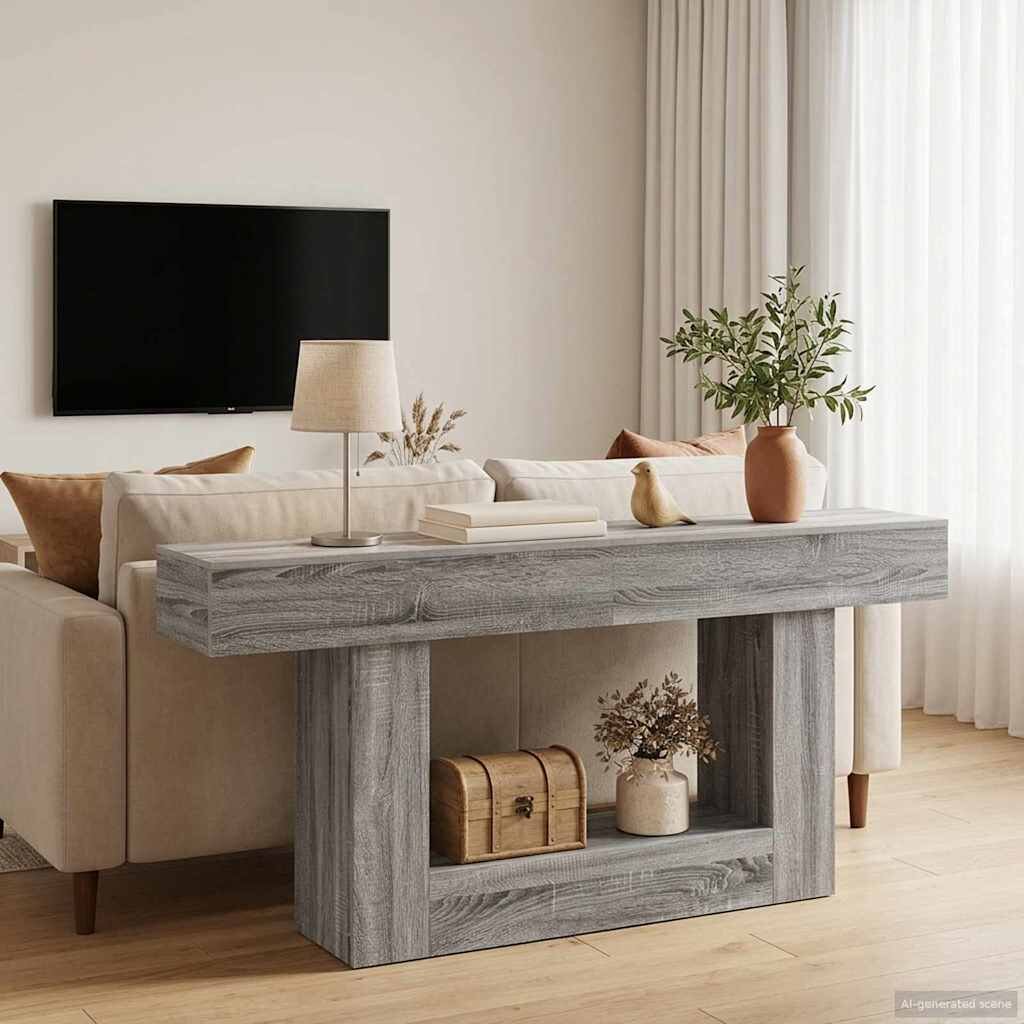 vidaXL Сиво Сонома 160 x 30 x 74 см