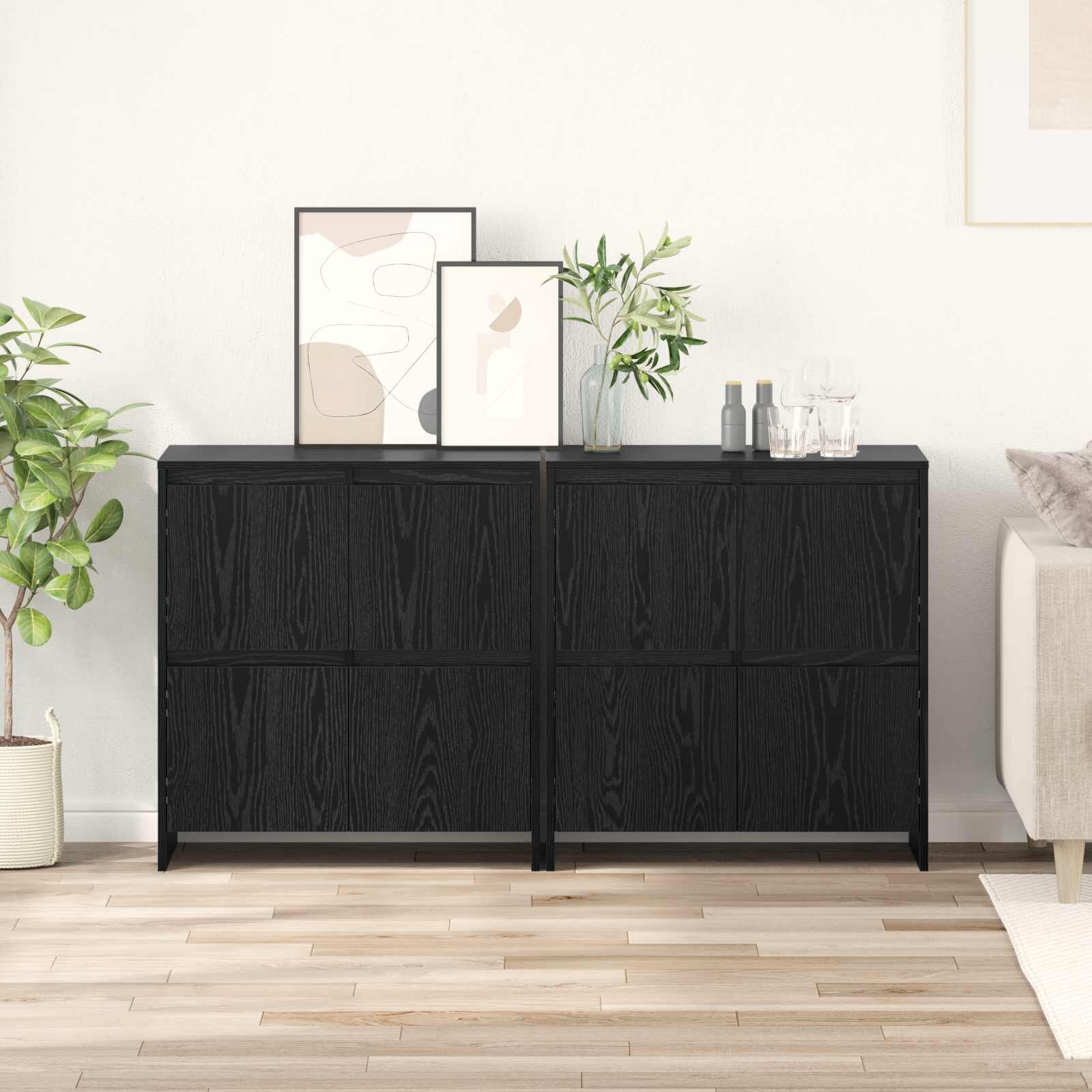 vidaXL Скейдбордове 2 бр. Черен дъб 70 x 41 x 75 см