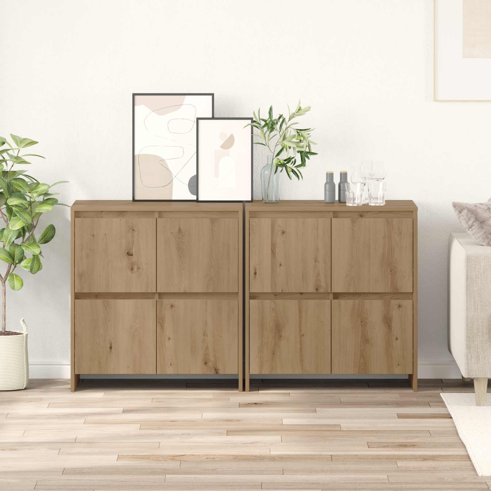 vidaXL Скейдбордове 2 бр. дъб артизан 70 x 41 x 75 см