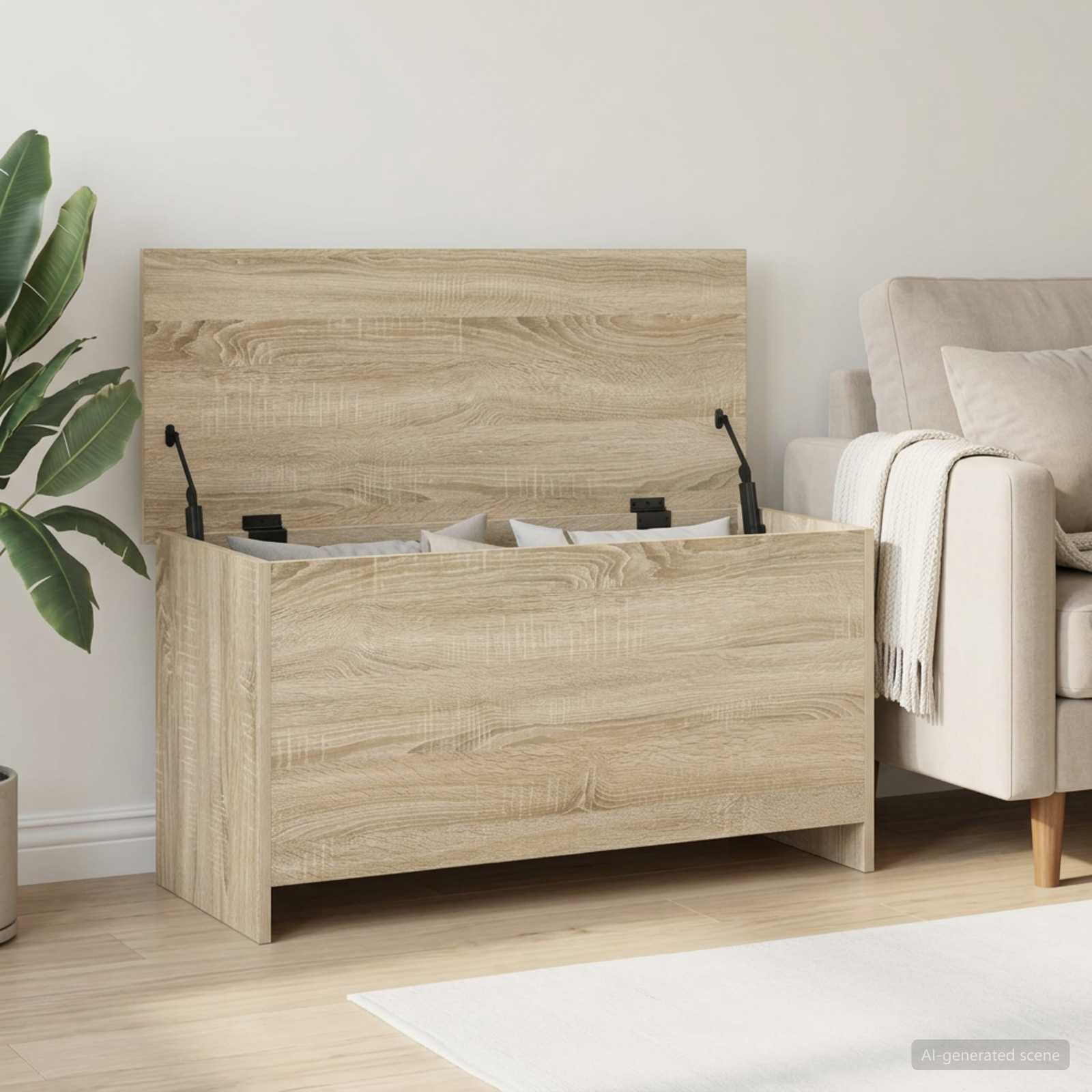 vidaXL Складов сандък Дъб сонома 100 x 40 x 50 cm Инженерна дървесина