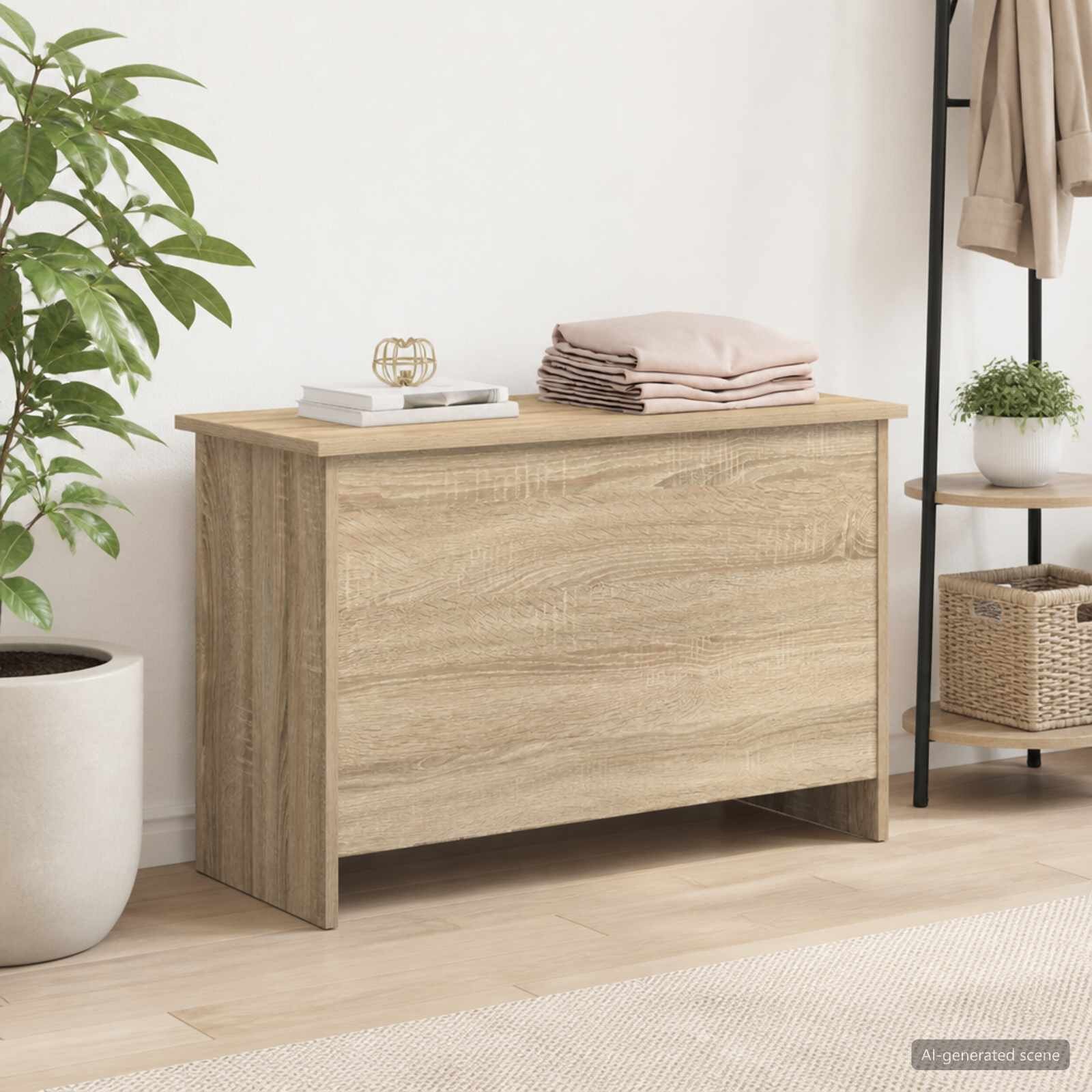 vidaXL Складов сандък Дъб сонома 80 x 40 x 50 cm Инженерна дървесина