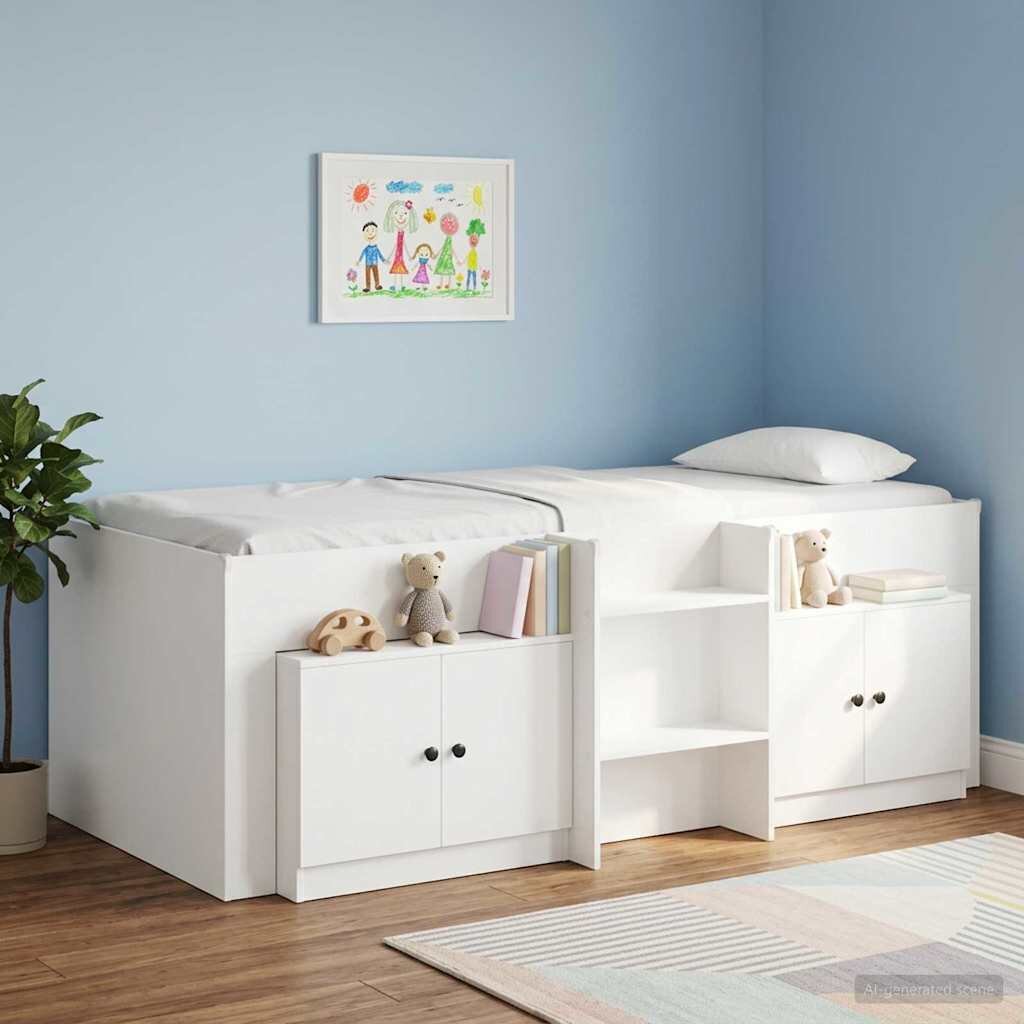 vidaXL Складова кутия за легло на ниво 2 бр. Бяло 66 x 35 x 48 см