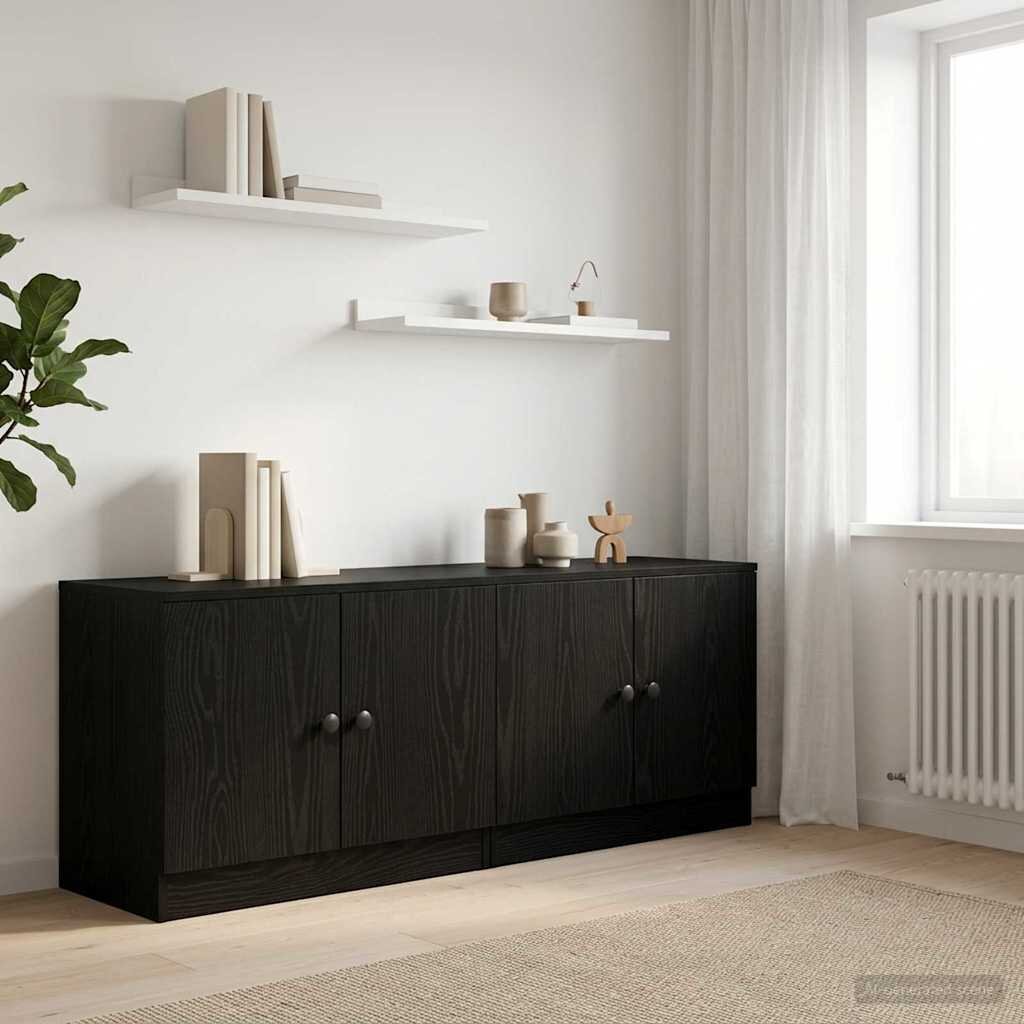 vidaXL Складова кутия за легло на ниво 2 бр. Черен дъб 66 x 35 x 48 см