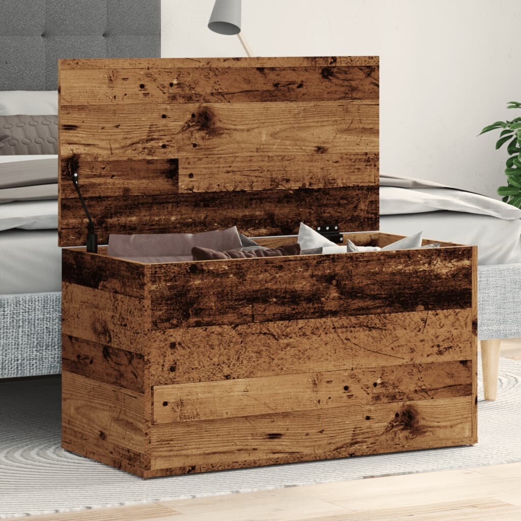 vidaXL Скрин за съхранение на старо дърво 84x42x46 cm
