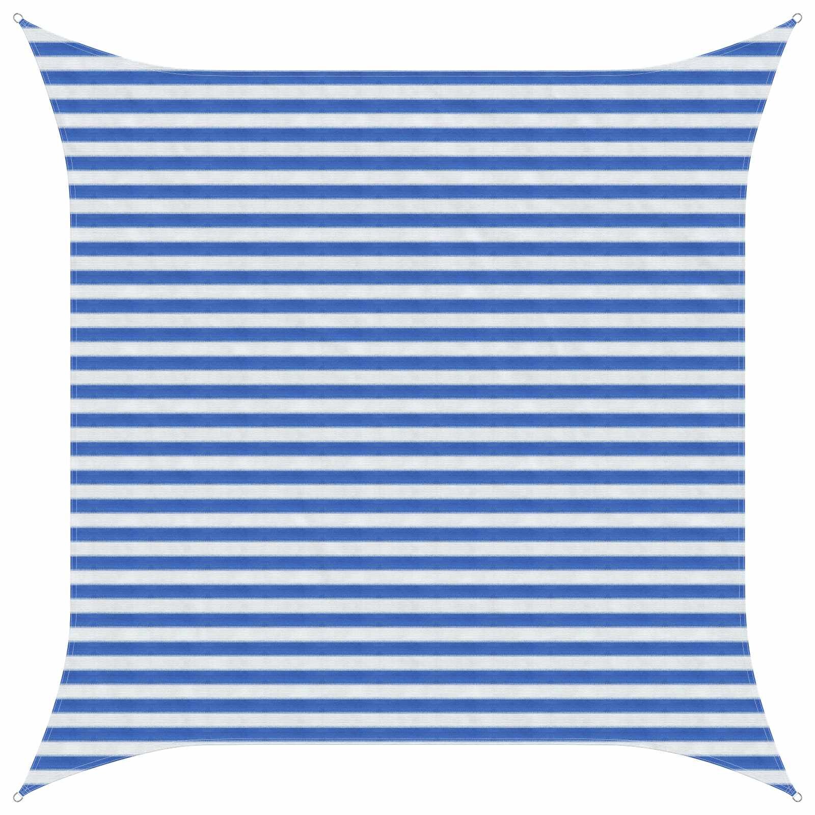 vidaXL Слънцезащитен плат Синьо и бяло 36 x 36 m HDPE