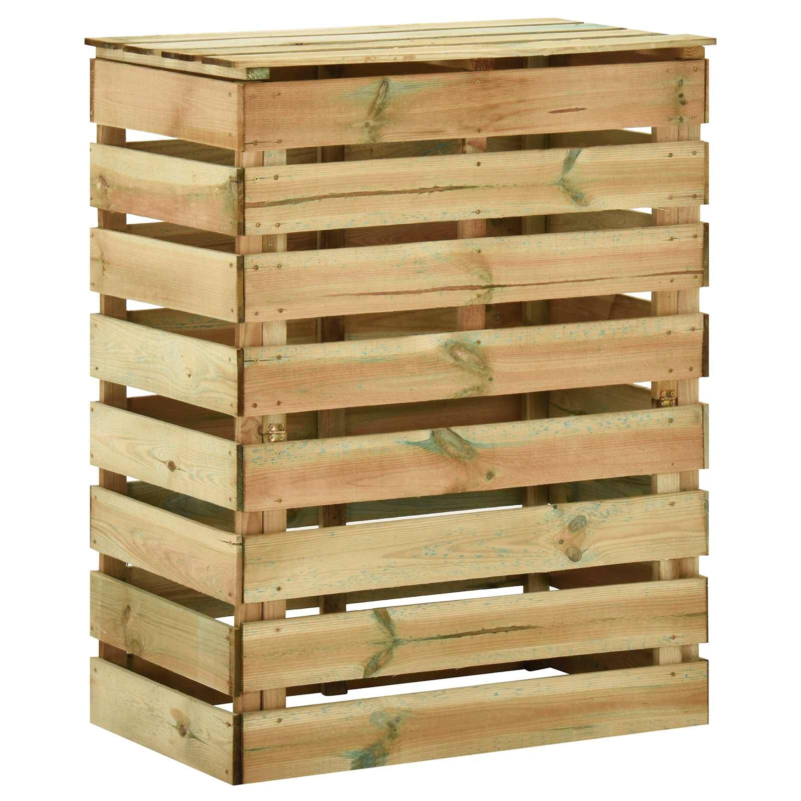 vidaXL Слетен градински компостер Зелено 106 x 58 x 110 см