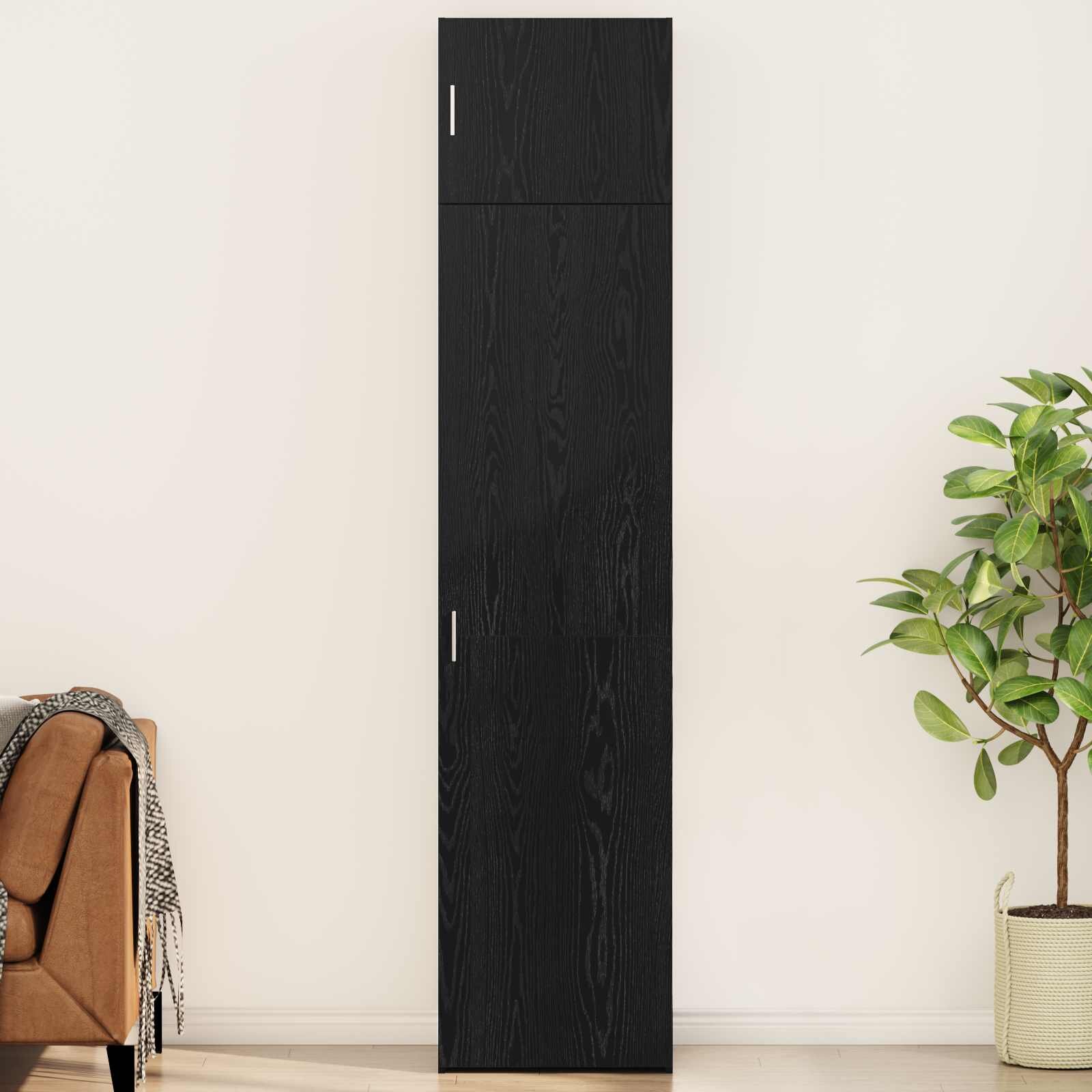 vidaXL Служебен шкаф 2 бр. Черния дъб 50 x 41 x 225 см