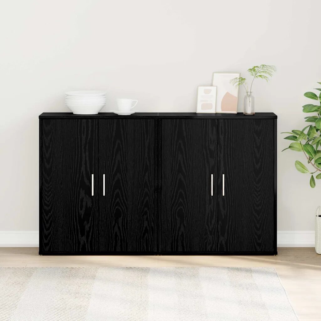 vidaXL Служебен шкаф 2 бр. Черния дъб 60 x 31 x 70 см