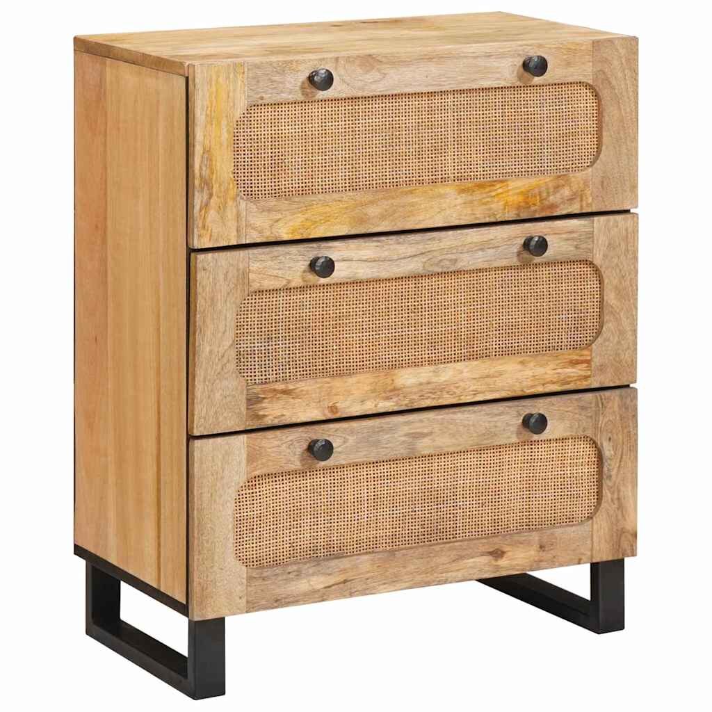 vidaXL Служебен шкаф 60 x 33 x 75 cm Солидно мангово дърво Кафяво