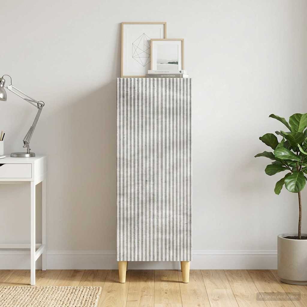 vidaXL Служебен шкаф Бетонно сиво 33 x 345 x 90 см