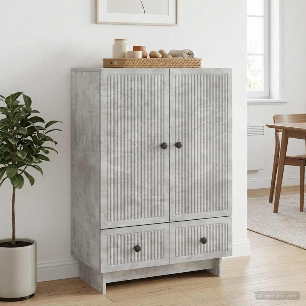 vidaXL Служебен шкаф Бетонно Сиво 66 х 345 х 95 см