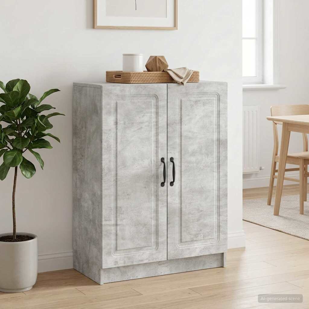 vidaXL Служебен шкаф Бетонно сиво 66 x 345 x 87 см