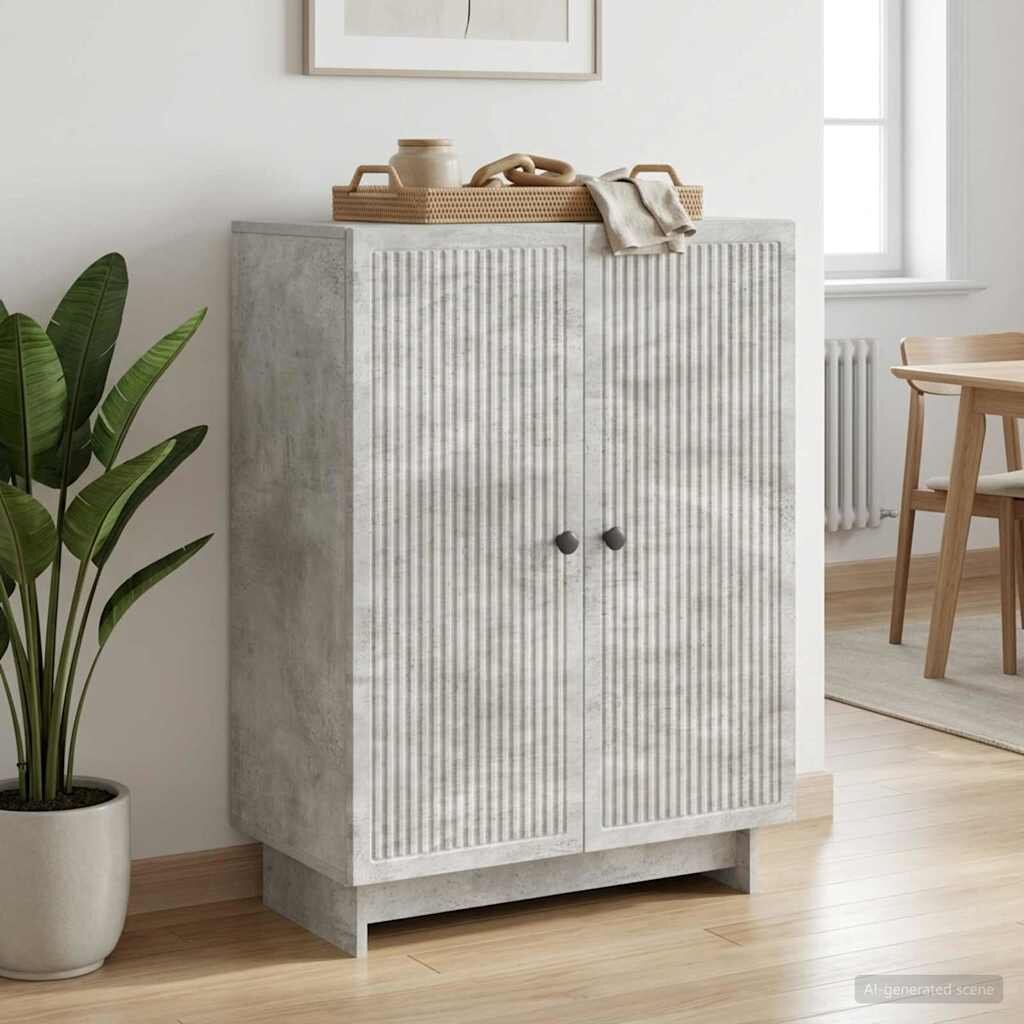 vidaXL Служебен шкаф Бетонно сиво 66 x 345 x 90 см