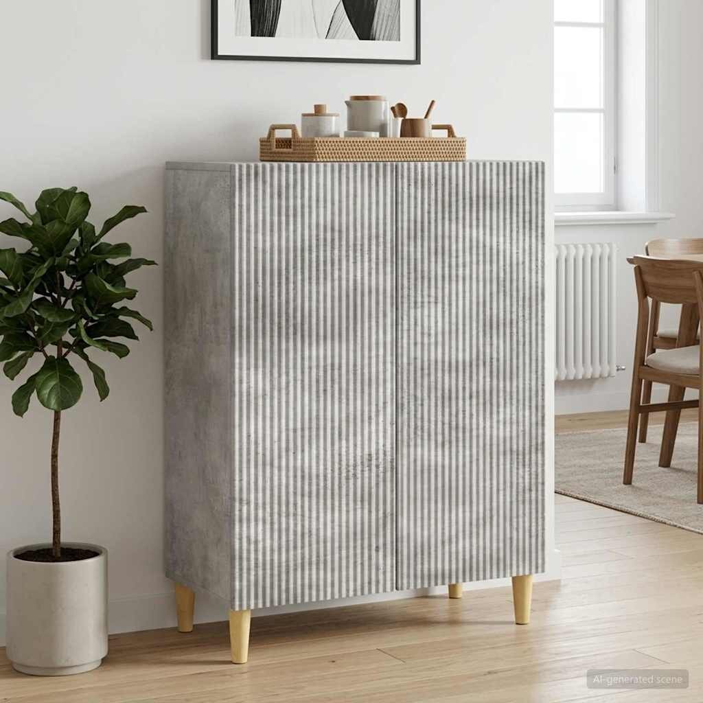 vidaXL Служебен шкаф Бетонно сиво 66 x 345 x 90 см