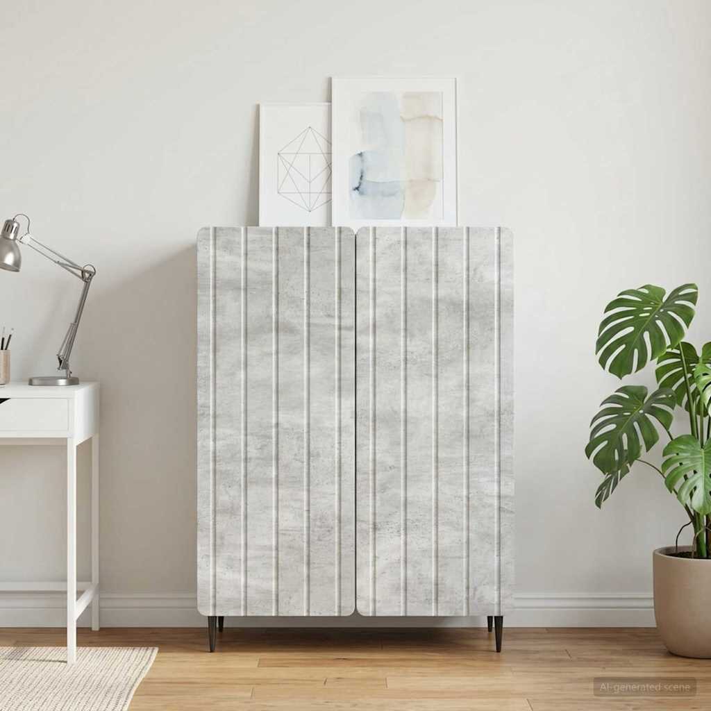 vidaXL Служебен шкаф Бетонно сиво 66 x 345 x 92 см