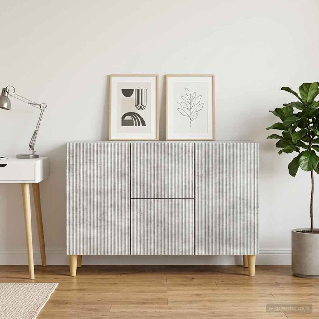vidaXL Служебен шкаф Бетонно сиво 89 x 345 x 60 см
