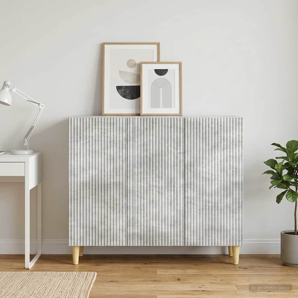 vidaXL Служебен шкаф Бетонно сиво 89 x 345 x 80 см
