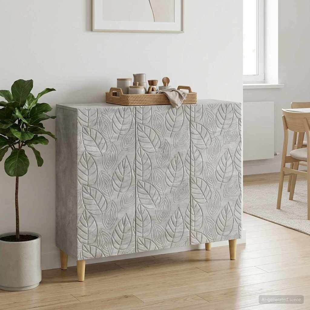 vidaXL Служебен шкаф Бетонно сиво 89 x 345 x 80 см