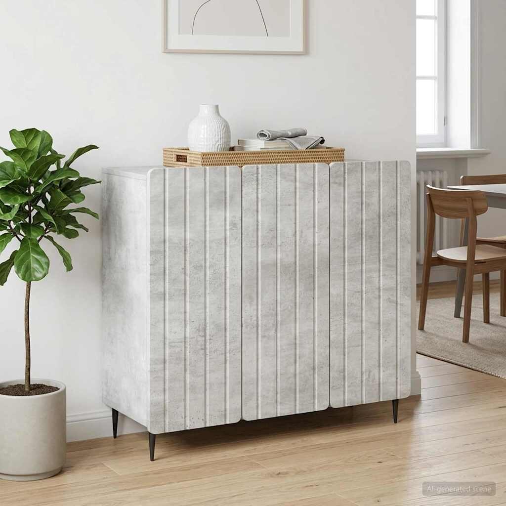 vidaXL Служебен шкаф Бетонно сиво 89 x 345 x 82 см