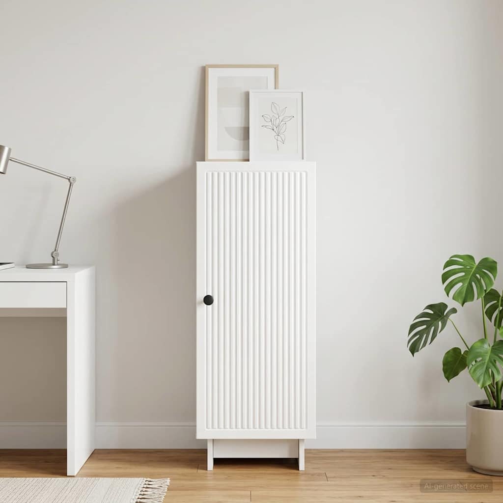vidaXL Служебен шкаф Бял гланц 33 x 345 x 90 см Инженерна дървесина