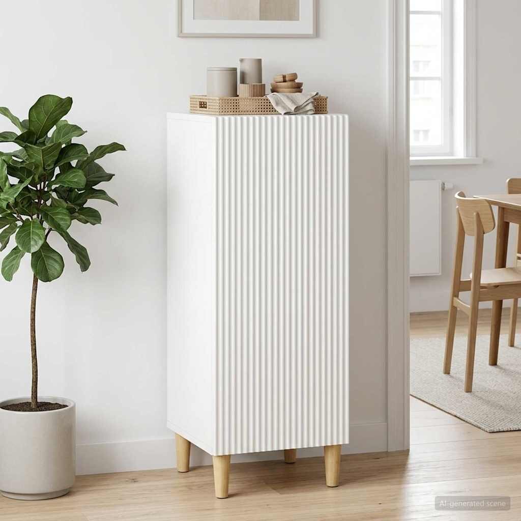vidaXL Служебен шкаф Бял гланц 33 x 345 x 90 см Инженерна дървесина