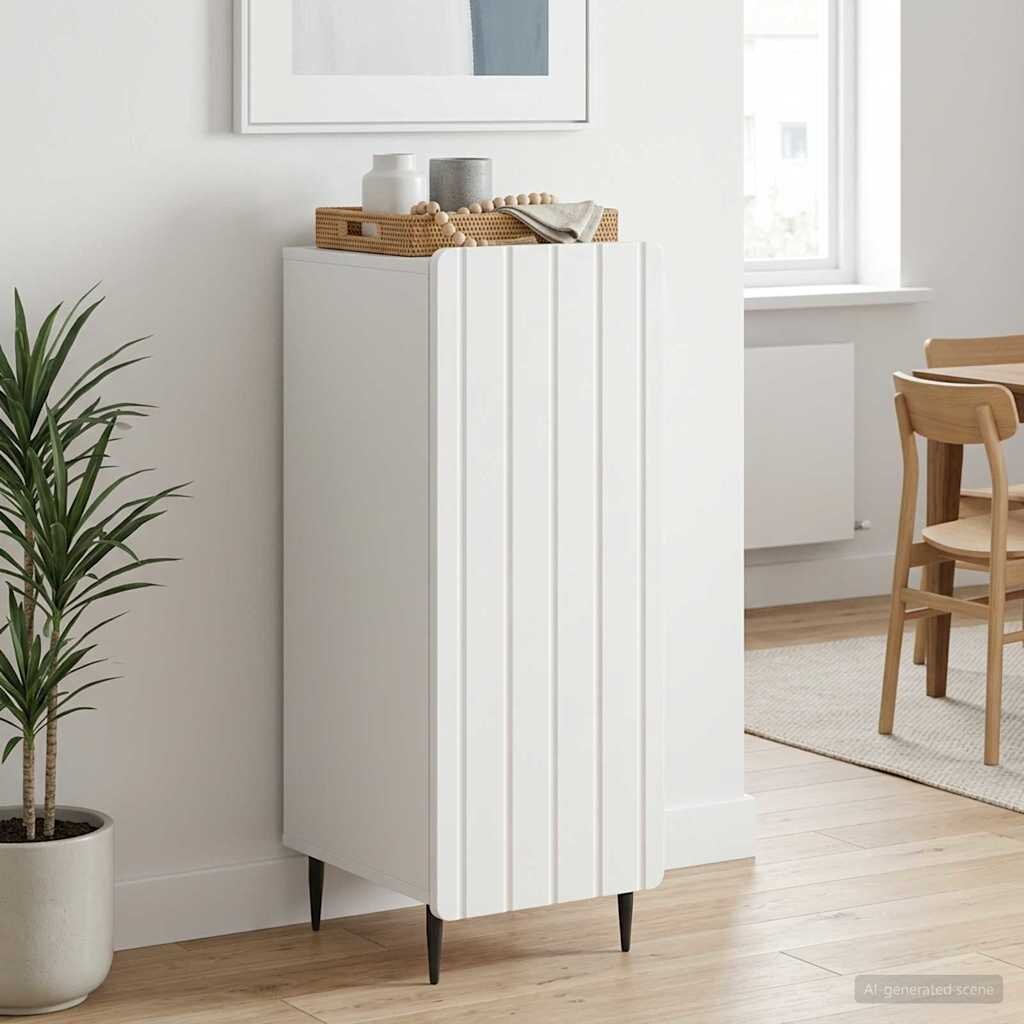 vidaXL Служебен шкаф Бяло 345 x 33 x 92 см Инженерна дървесина